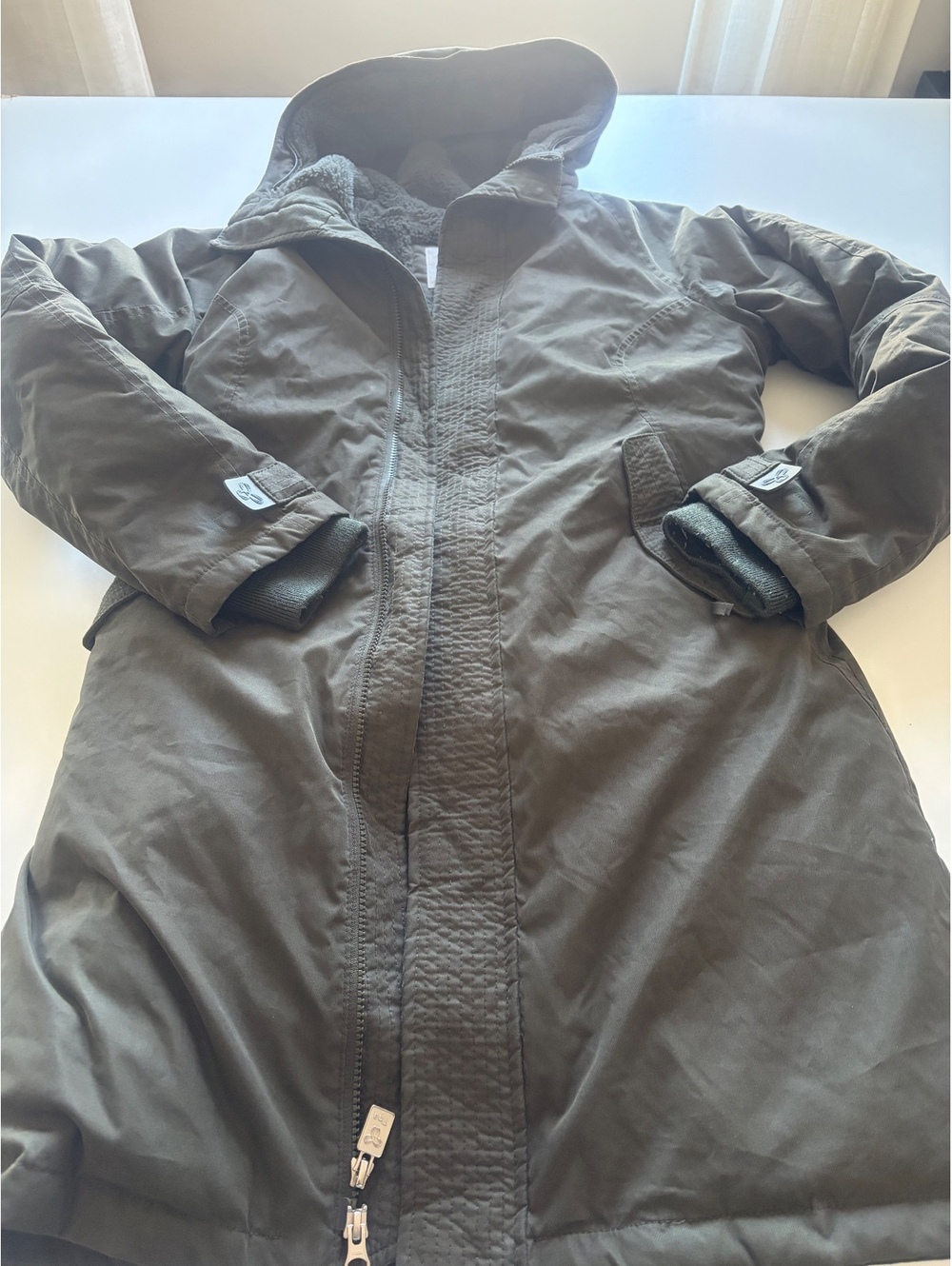 Tna Avoriaz Parka Women's Small Olive Green Goose Down Coat